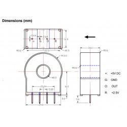 Hall effect sensor 10A 5V